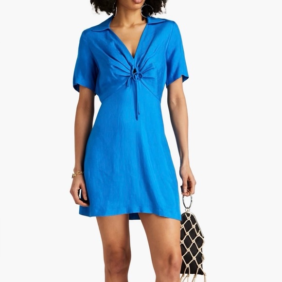Sandro Dresses & Skirts - Sandro Cobalt Blue Tie-Front Mini Dress
